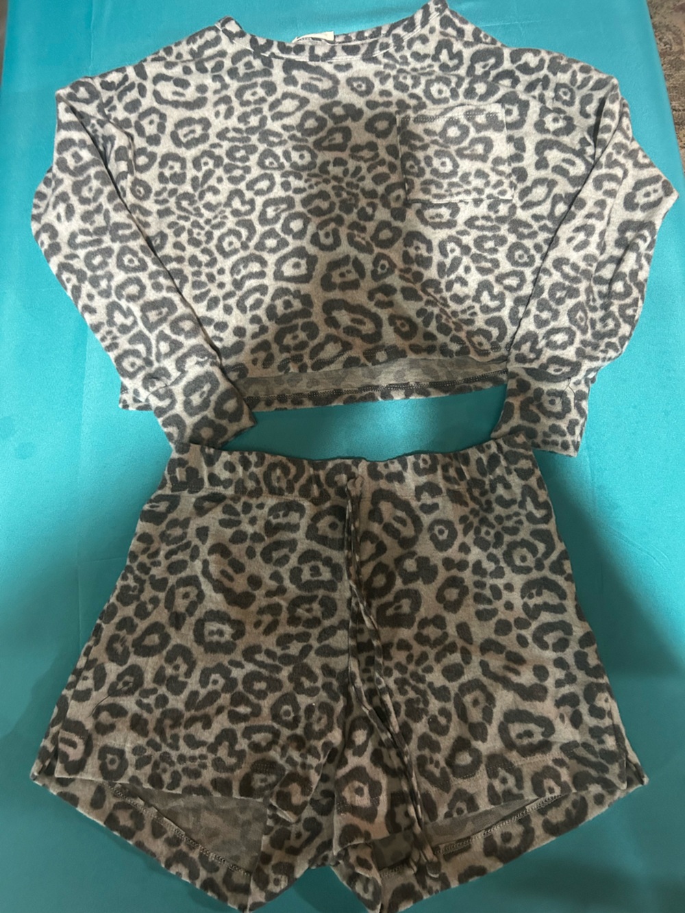 Olivia Rae Gray Animal Print Top